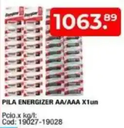 Maxiconsumo Pila energizer AA/AAA oferta