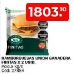 Maxiconsumo Hamburguesas union ganadera finitas oferta