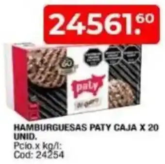 Maxiconsumo Hamburguesas paty caja oferta