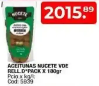 Maxiconsumo Aceitunas nucete vde rell.d pack oferta