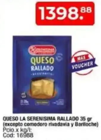 Maxiconsumo Queso la serenisima rallado oferta