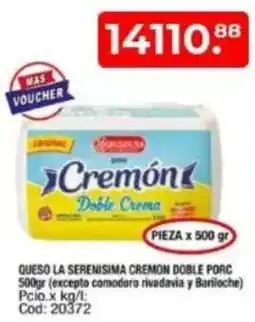 Maxiconsumo Queso la serenisima cremon doble porc oferta