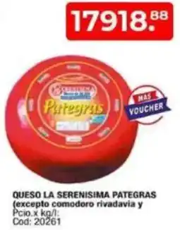 Maxiconsumo Queso la serenisima pategras oferta