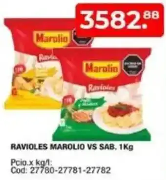 Maxiconsumo Ravioles marolio vs sab. oferta