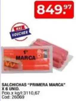 Maxiconsumo Marca salchichas primera oferta