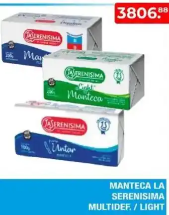 Maxiconsumo Manteca la serenisima multidef./light oferta