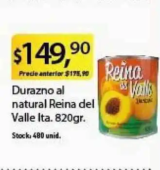 Supermercados Damesco Reina Del Valle Ita. Durazno Al Natural 820gr oferta