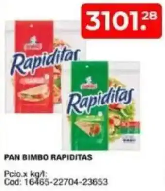 Maxiconsumo Rapiditas pan bimbo oferta