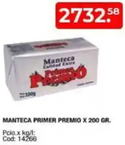 Maxiconsumo Manteca primer premio oferta