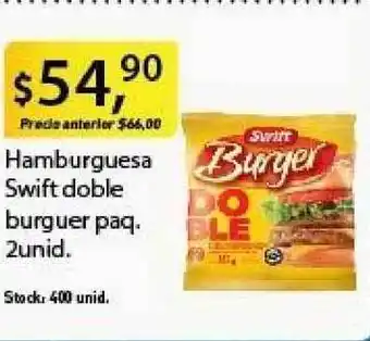 Supermercados Damesco Swift Doble Burguer Hamburguesa paq. oferta