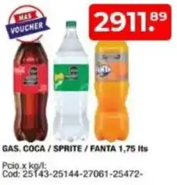 Maxiconsumo Gas, coca / sprite/fanta oferta