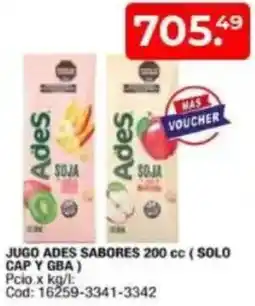 Maxiconsumo Ades jugo sabores oferta