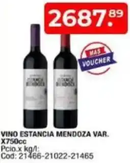 Maxiconsumo Vino estancia mendoza var. oferta