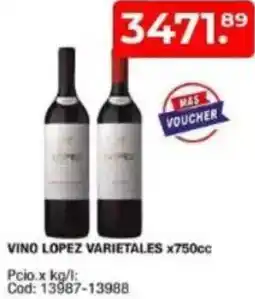 Maxiconsumo Lopez vino varietales oferta