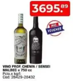 Maxiconsumo Prof. chenin / sensei vino malbec oferta