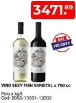 Maxiconsumo Sexy vino fish varietal oferta