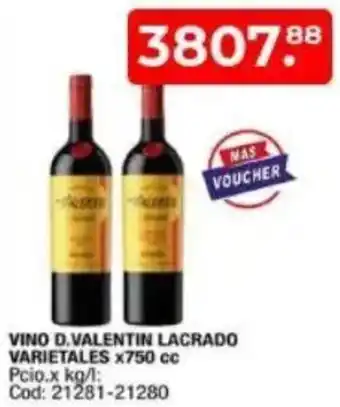 Maxiconsumo D.valentin vino lacrado varietales oferta