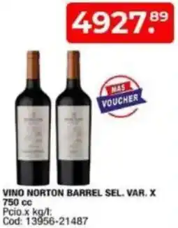 Maxiconsumo Norton barrel vino sel. var. oferta