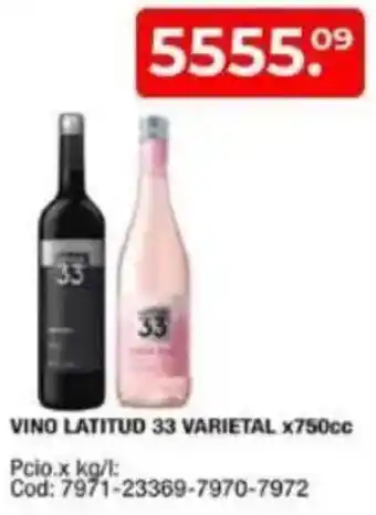 Maxiconsumo Latitud 33 vino varietal oferta