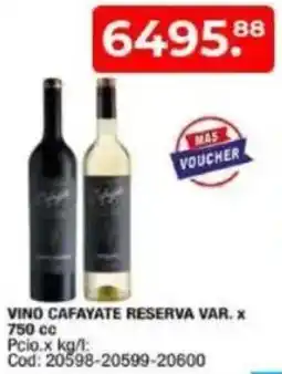 Maxiconsumo Cafayate vino reserva var. oferta