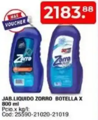 Maxiconsumo Zorro jab.liquido botella oferta