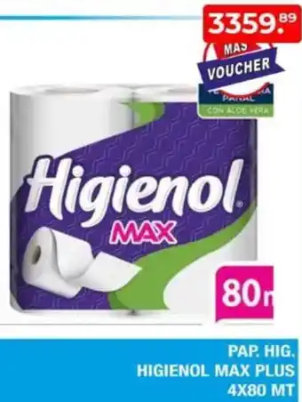 Maxiconsumo Higienol max pap. hig. plus oferta