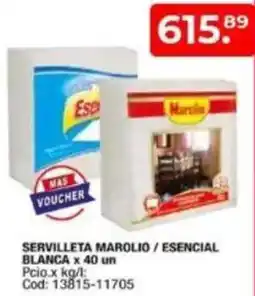 Maxiconsumo Servilleta marolio/esencial blanca oferta