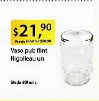 Supermercados Damesco Vaso Pub Flint Rigolleau un oferta