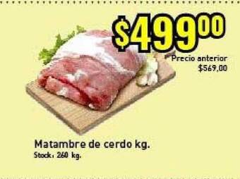 Supermercados Damesco Matambre de cerdo kg. oferta