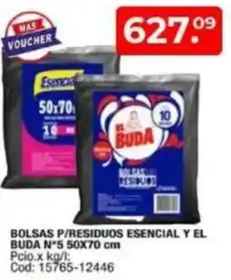 Maxiconsumo Bolsas p/residuos esencial y el buda n°5 oferta