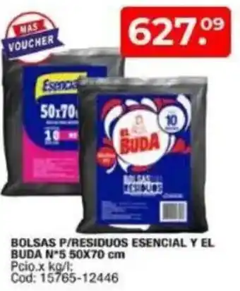 Maxiconsumo Bolsas p/residuos esencial y el buda n°5 oferta