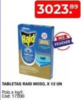 Maxiconsumo Tabletas raid mosq. oferta