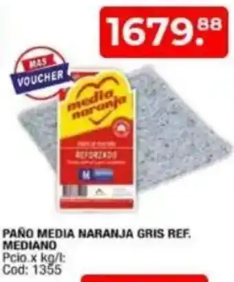 Maxiconsumo Media naranja paño gris ref. mediano oferta