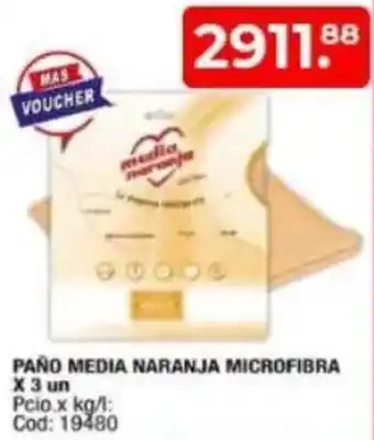 Maxiconsumo Media naranja paño microfibra oferta