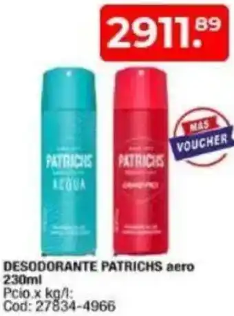 Maxiconsumo Patrichs aero desodorante oferta