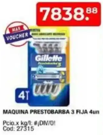 Maxiconsumo Gillette maquina prestobarba 3 fija oferta