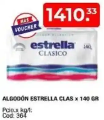 Maxiconsumo Estrella clas algodón oferta