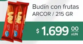 El Milagro Mayorista Arcor budín con frutas oferta