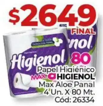 Diarco Higienol papel higiénico max aloe panal oferta