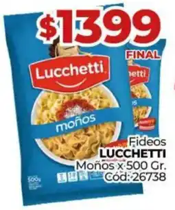 Diarco Lucchetti fideos moños oferta