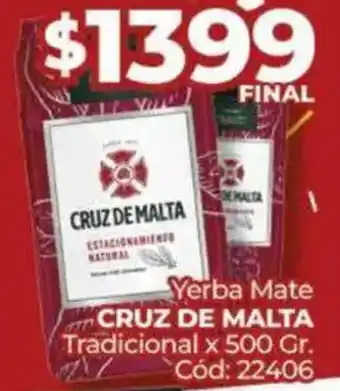 Diarco Cruz de malta yerba mate tradicional oferta