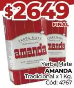 Diarco Amanda yerba mate tradicional oferta