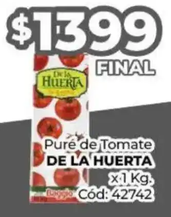 Diarco De la huerta puré de tomate oferta