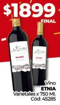 Diarco Etnia vino varietales oferta