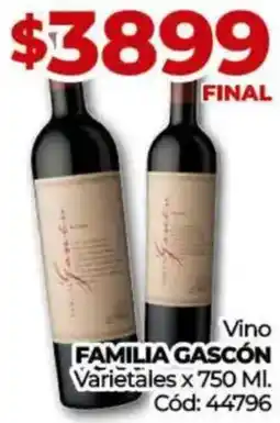 Diarco Familia gascón vino varietales oferta