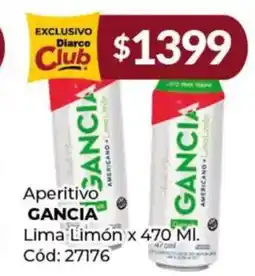 Diarco Gancia aperitivo lima limón oferta