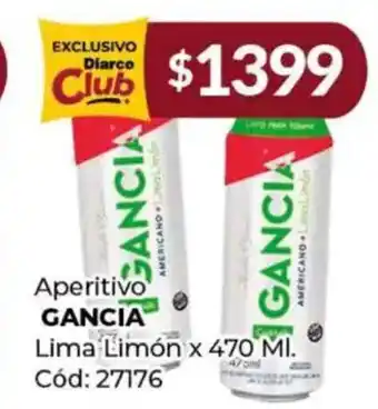 Diarco Gancia aperitivo lima limón oferta