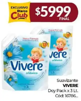 Diarco Vivere suavizante doy pack oferta