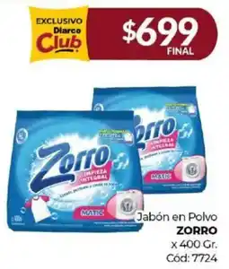 Diarco Zorro jabón en polvo oferta