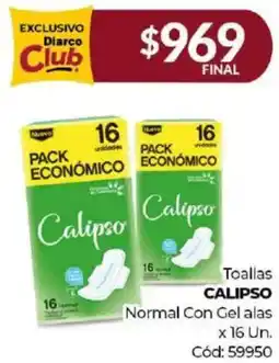 Diarco Calipso toallas normal con gel alas oferta